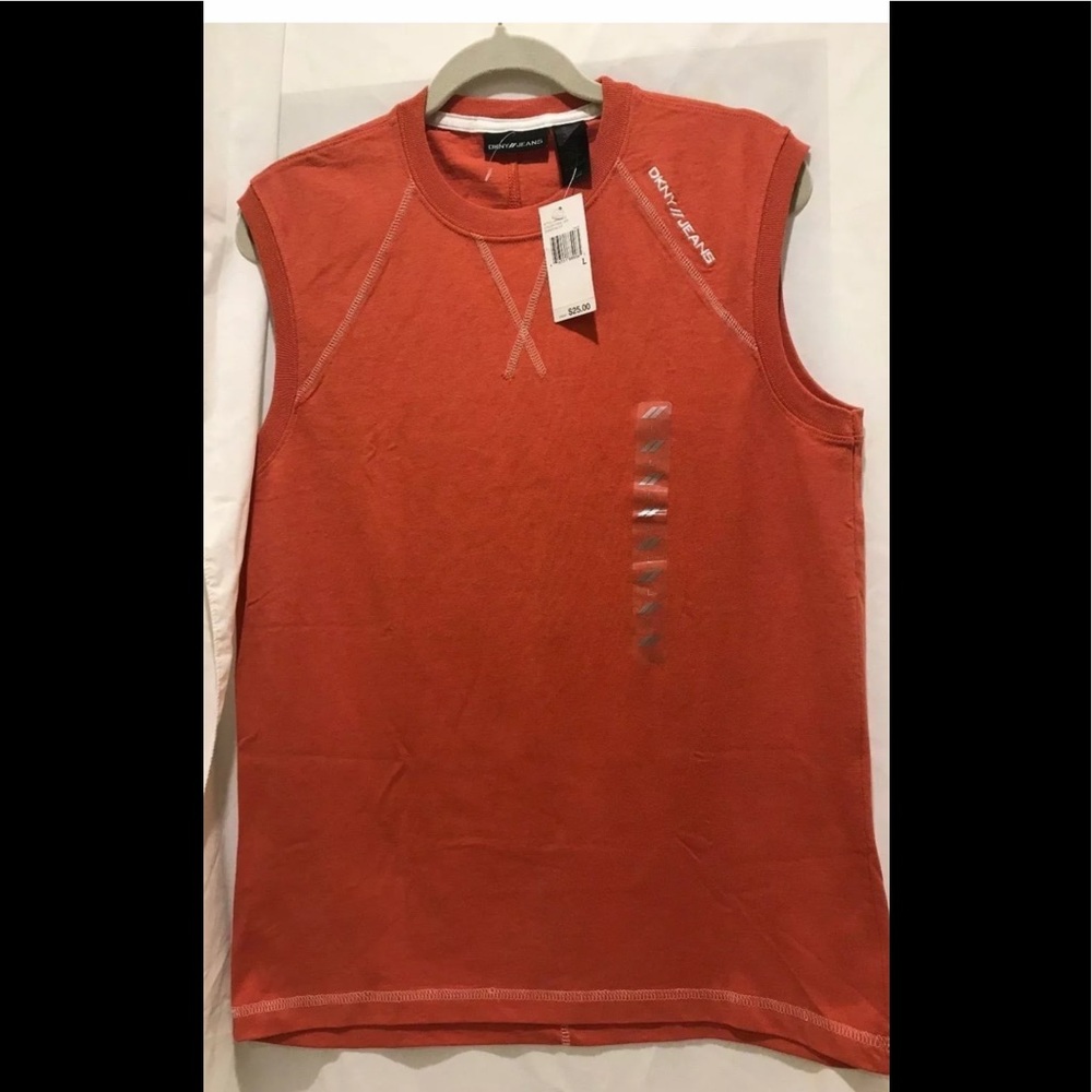 Men’s DKNY orange tank top brand new, Size L